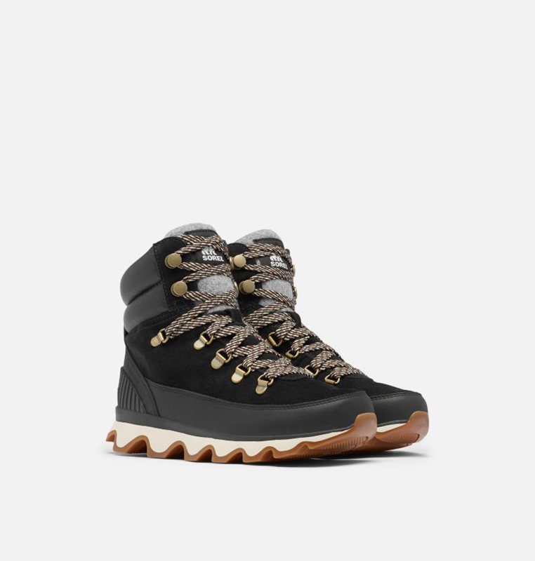 Womens Lace-Up Boots Black - Sorel Kinetic™ Conquest Low - 865021-CWE